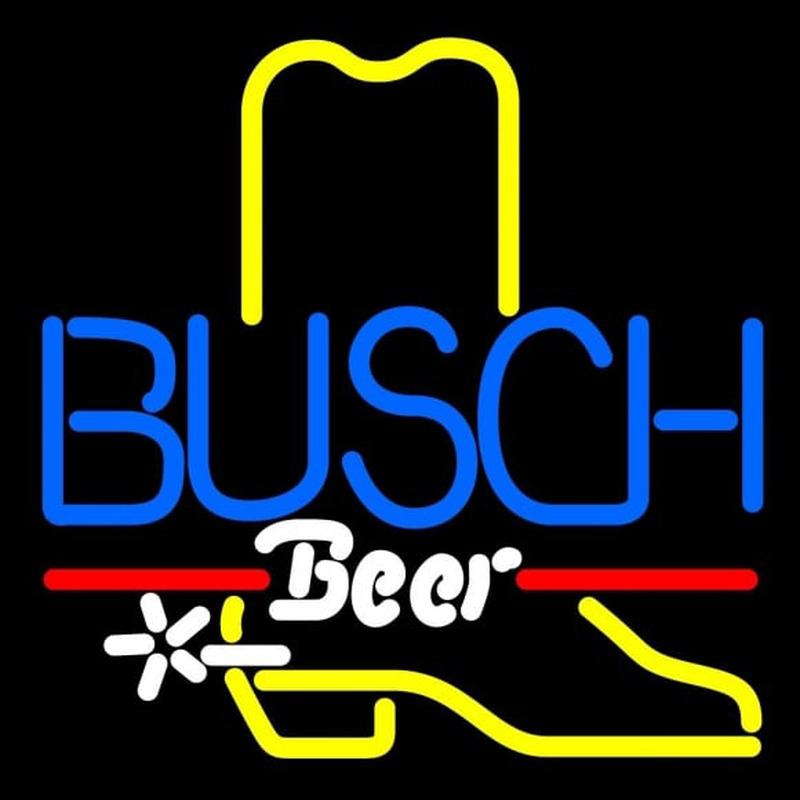Custom Busch Cowboy Boot Beer Sign Neon Sign USA