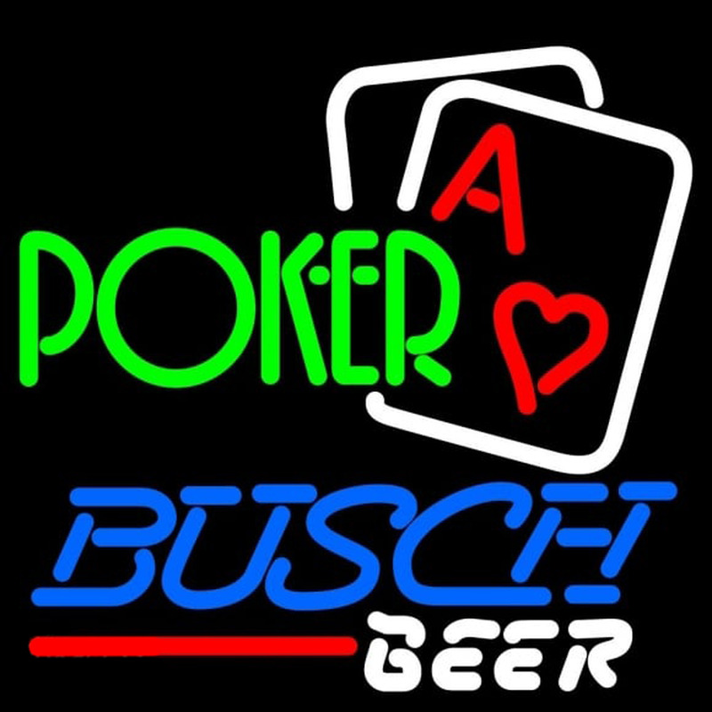 Custom Busch Green Poker Beer Sign Neon Sign USA