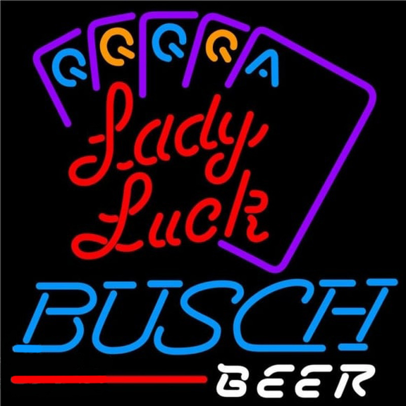 Custom Busch Lady Luck Series Beer Sign Neon Sign USA