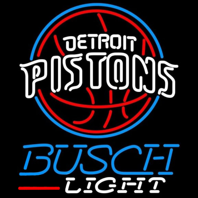 Custom Busch Light Detroit Pistons NBA Beer Sign Neon Sign USA