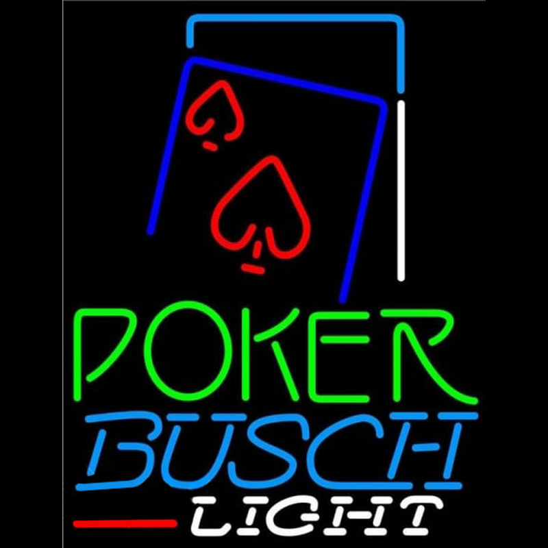 Custom Busch Light Green Poker Red Heart Beer Sign Neon Sign USA
