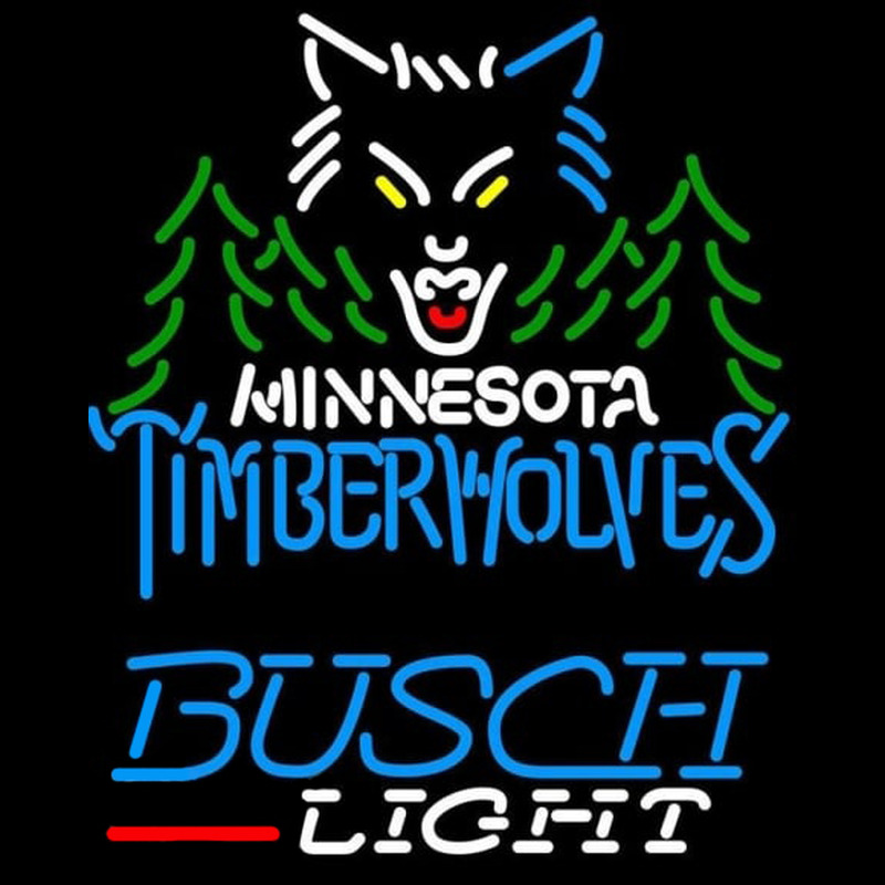 Custom Busch Light Minnesota Timberwolves NBA Beer Sign Neon Sign USA