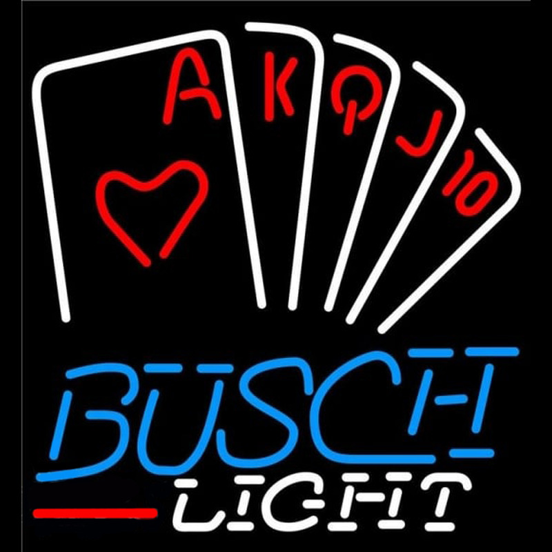 Custom Busch Light Poker Series Beer Sign Neon Sign USA