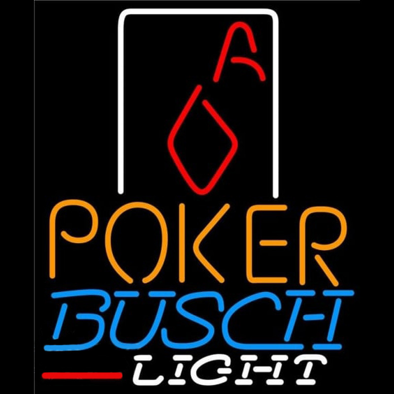 Custom Busch Light Poker Squver Ace Beer Sign Neon Sign USA