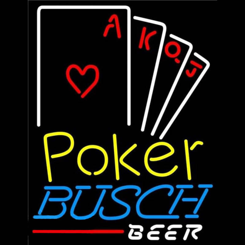 Custom Busch Poker Ace Series Beer Sign Neon Sign USA
