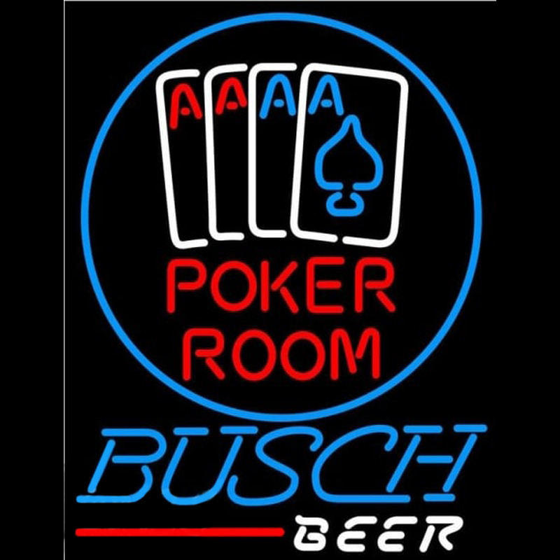 Custom Busch Poker Room Beer Sign Neon Sign USA
