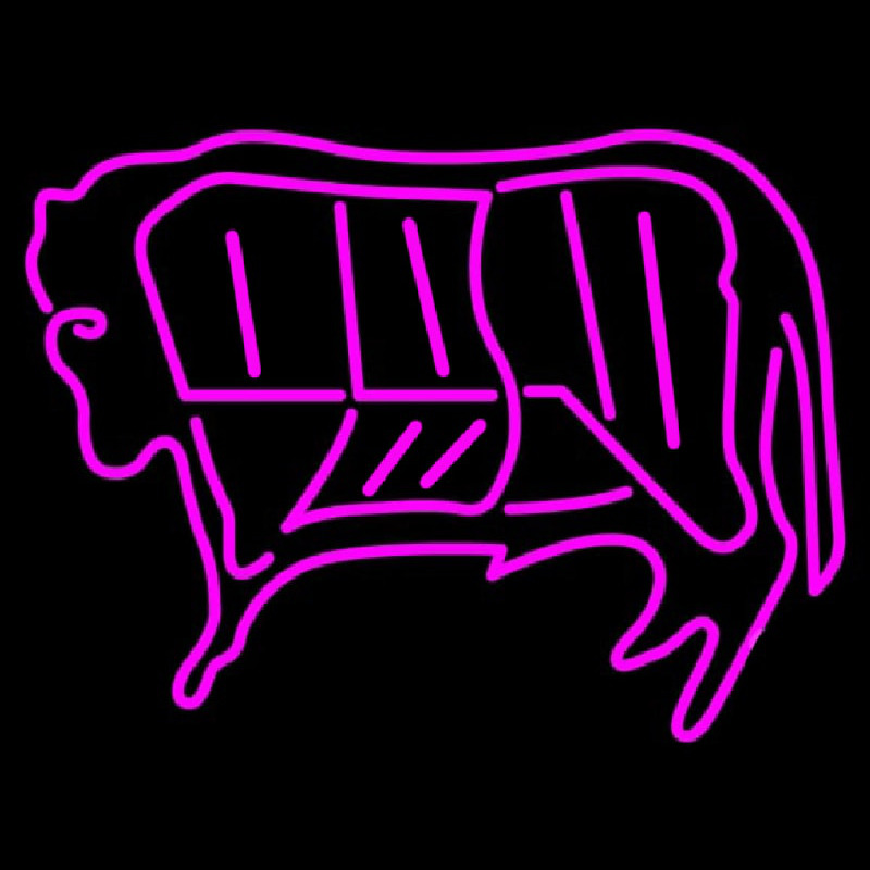 Custom Butcher Logo Neon Sign USA