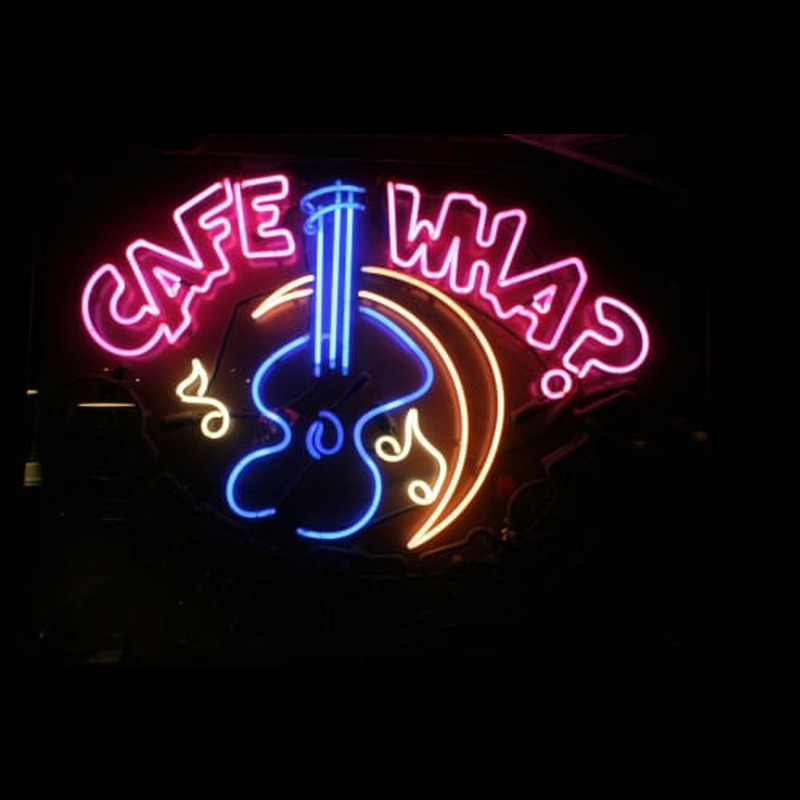Custom Cafe WHA musica guitarra Neon Sign USA