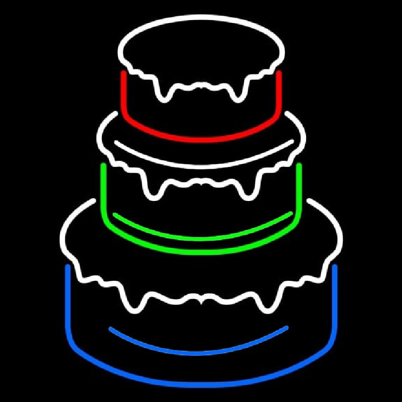 Custom Cake Logo Neon Sign USA