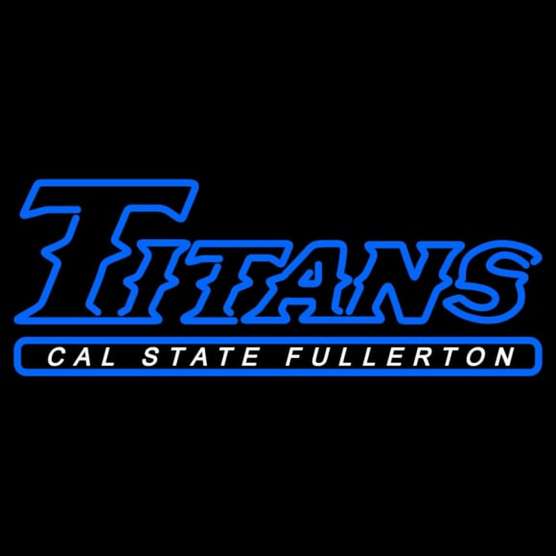 Custom Cal State Fullerton Titans Wordmark Logo NCAA Neon Sign Neon Sign USA