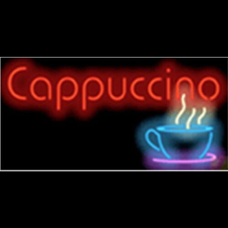 Custom Cappuccino Cafe Food Neon Sign USA