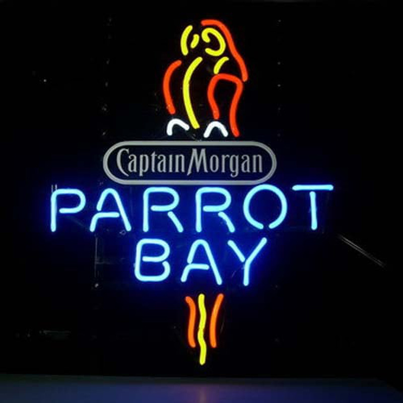 Custom Captain Morgan Parrot Bay Spiced Rum Neon Sign USA
