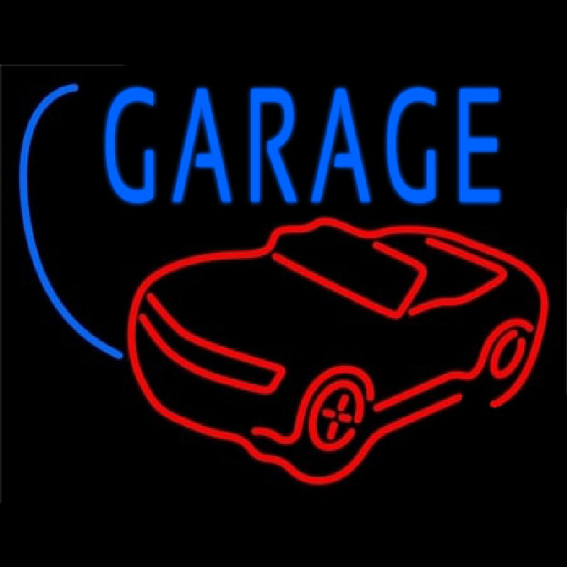Custom Car Logo Garage Block Neon Sign USA