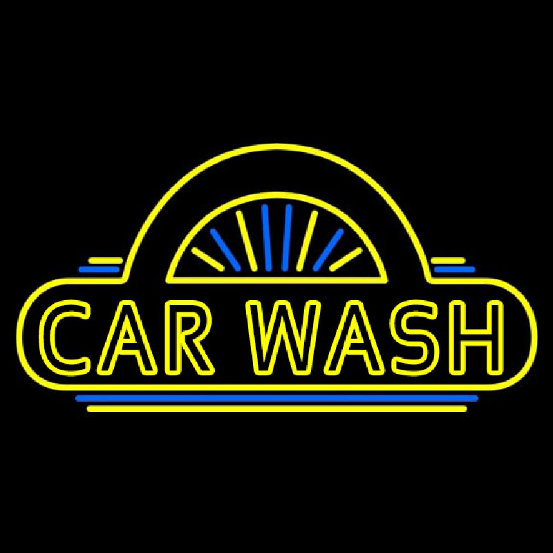 Custom Car Wash Logo Neon Sign USA