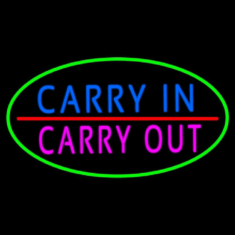 Custom Carry In Carry Out Neon Sign USA