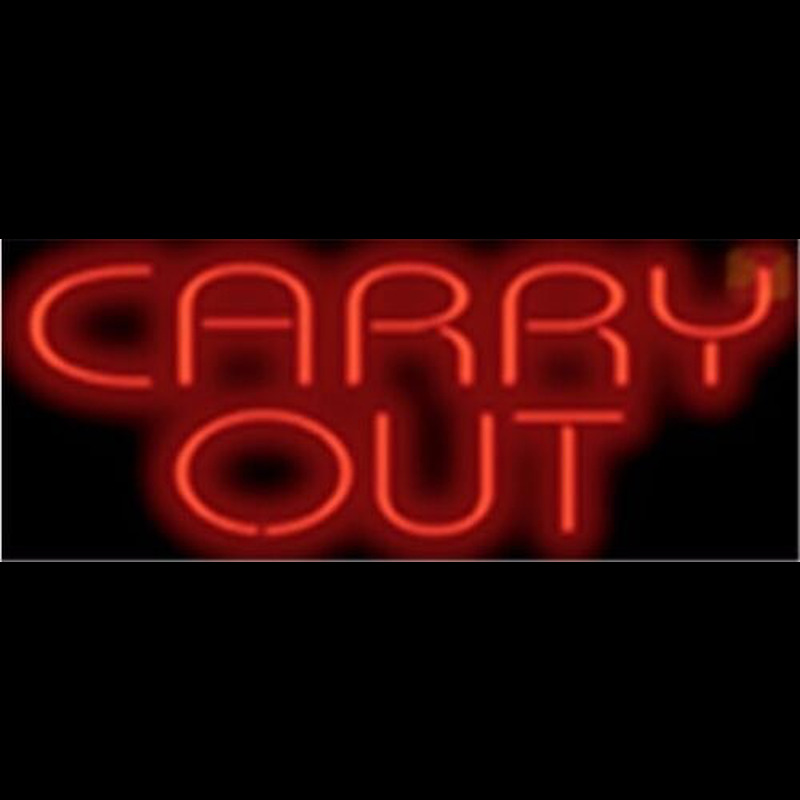 Custom Carry Out Barbeque Neon Sign USA
