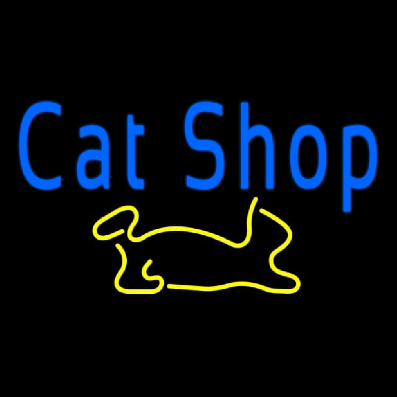 Custom Cat Shop Neon Sign USA