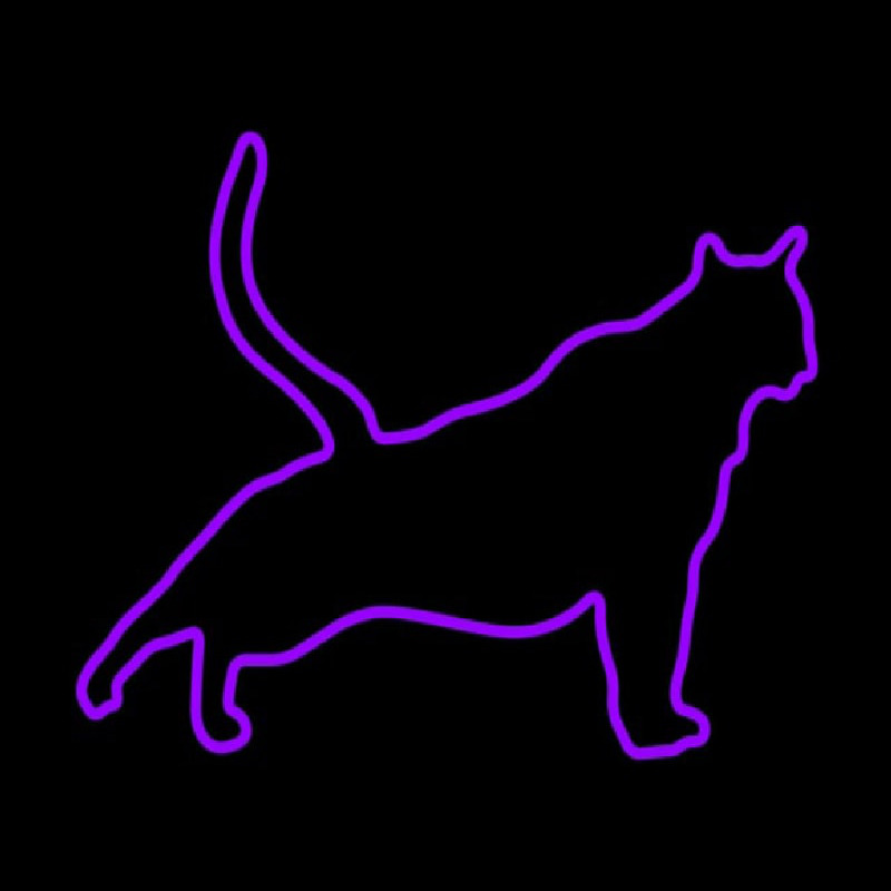 Custom Cat Stretching Purple Neon Sign USA