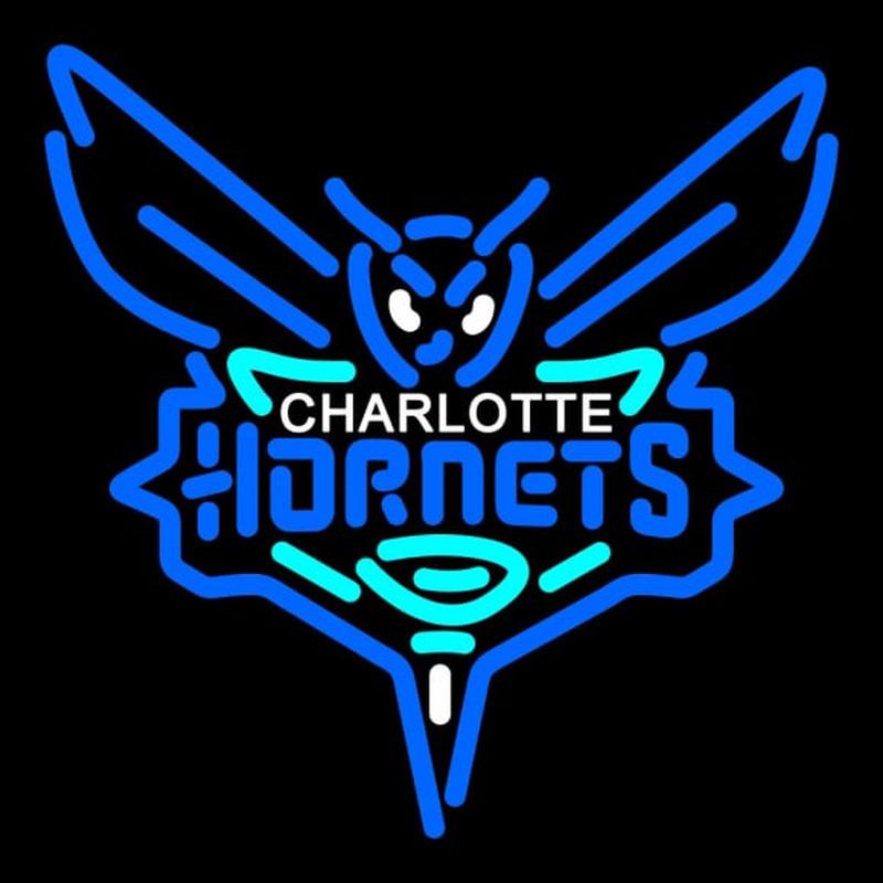 Custom Charlotte Hornets Primary Pres Logo NBA Neon Sign Neon Sign USA