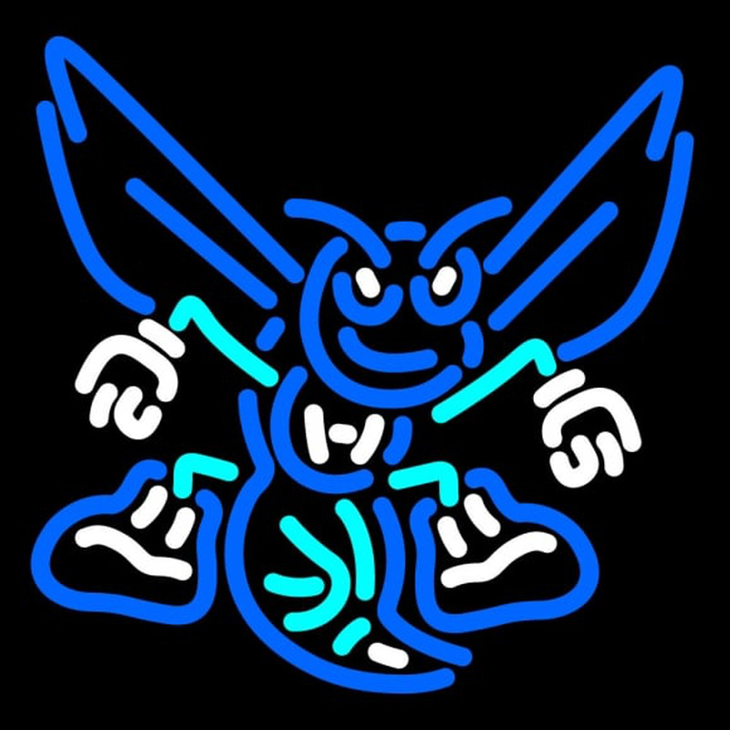 Custom Charlotte Hornets Secondary Pres Logo NBA Neon Sign Neon Sign USA