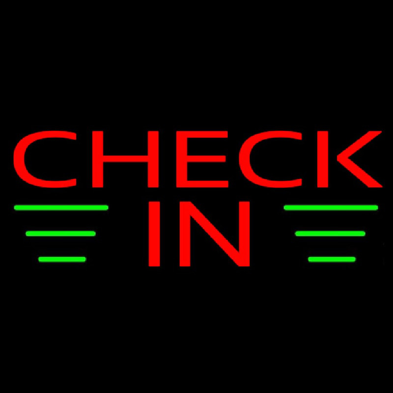 Custom Check In Neon Sign USA