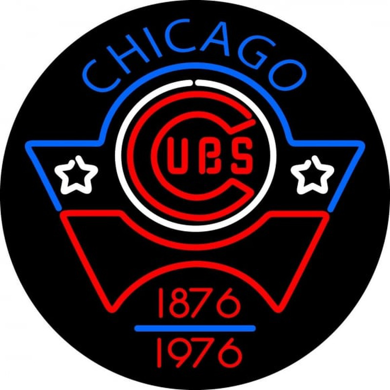 Custom Chicago Cubs Anniversary 1976 Logo MLB Neon Sign Neon Sign USA