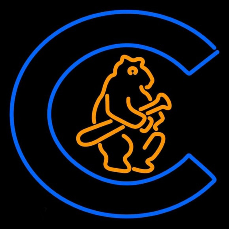 Custom Chicago Cubs Primary 1908 1910 Logo MLB Neon Sign Neon Sign USA