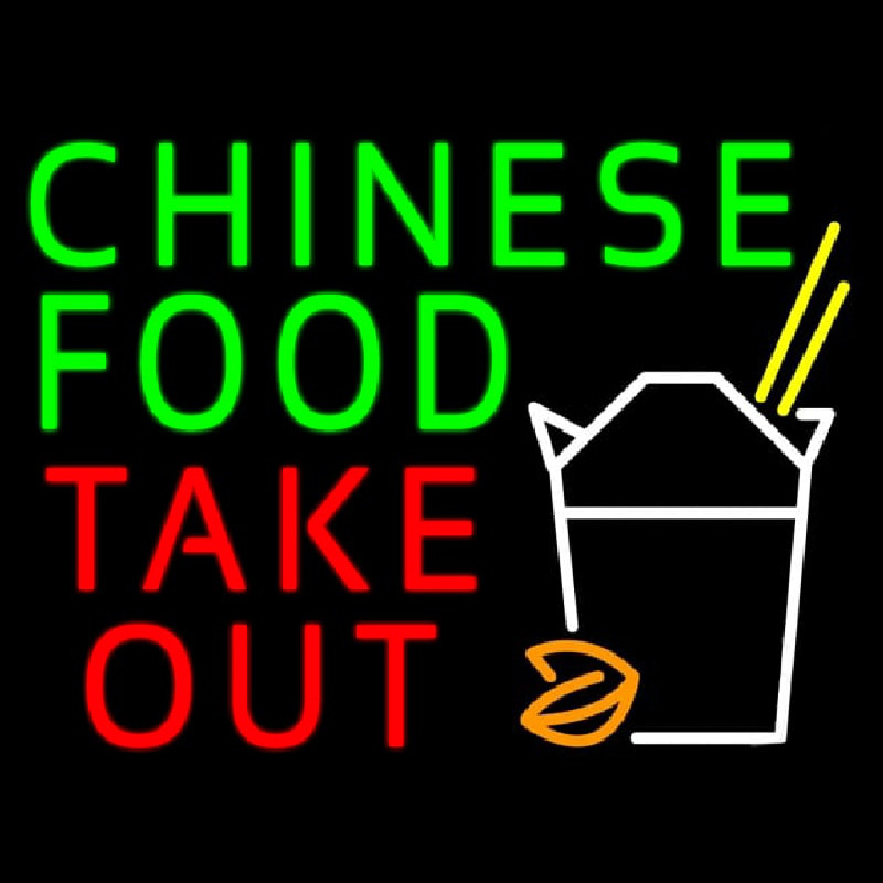 Custom Chinese Food Take Out Neon Sign USA