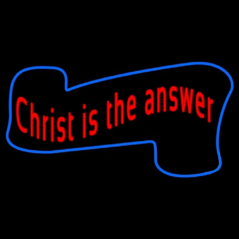 Custom Christ Is The Answer Neon Sign USA