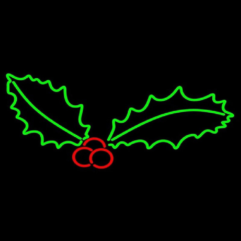 Custom Christmas Holly Green Neon Sign USA