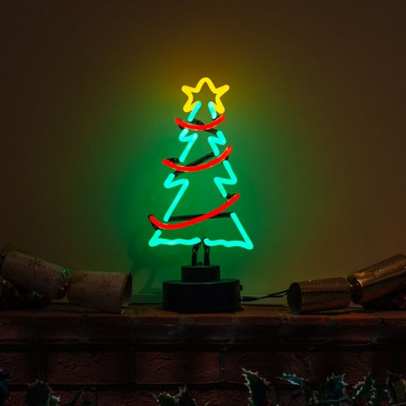 Custom Christmas Tree 2 Desktop Neon Sign