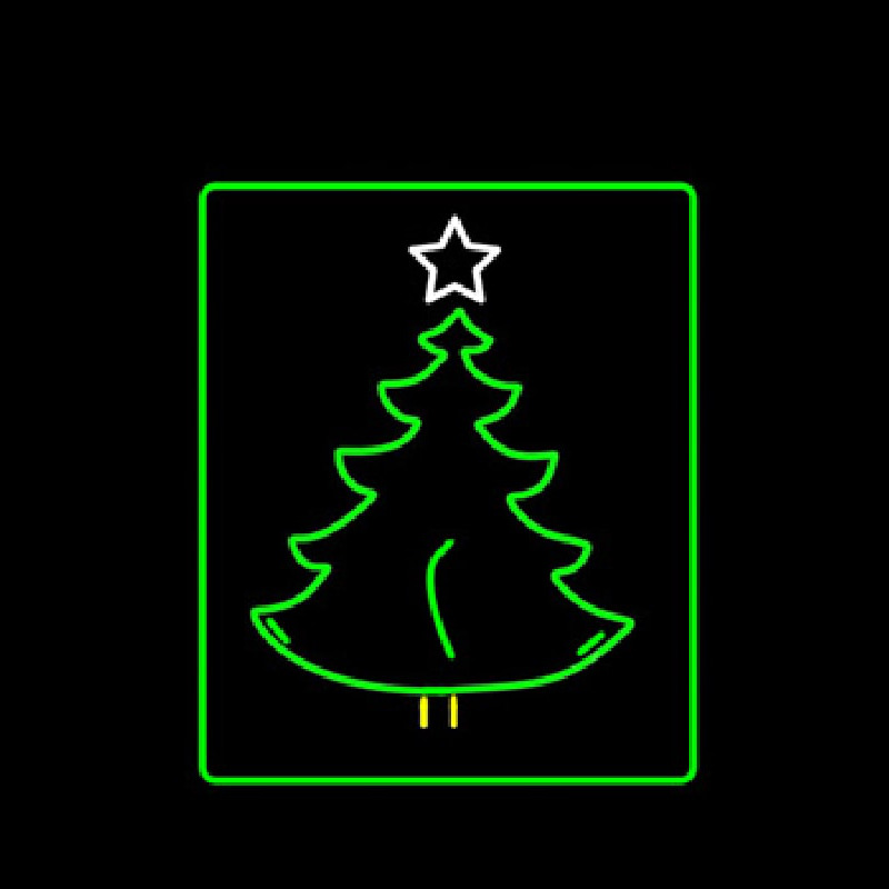 Custom Christmas Tree Logo Neon Sign USA