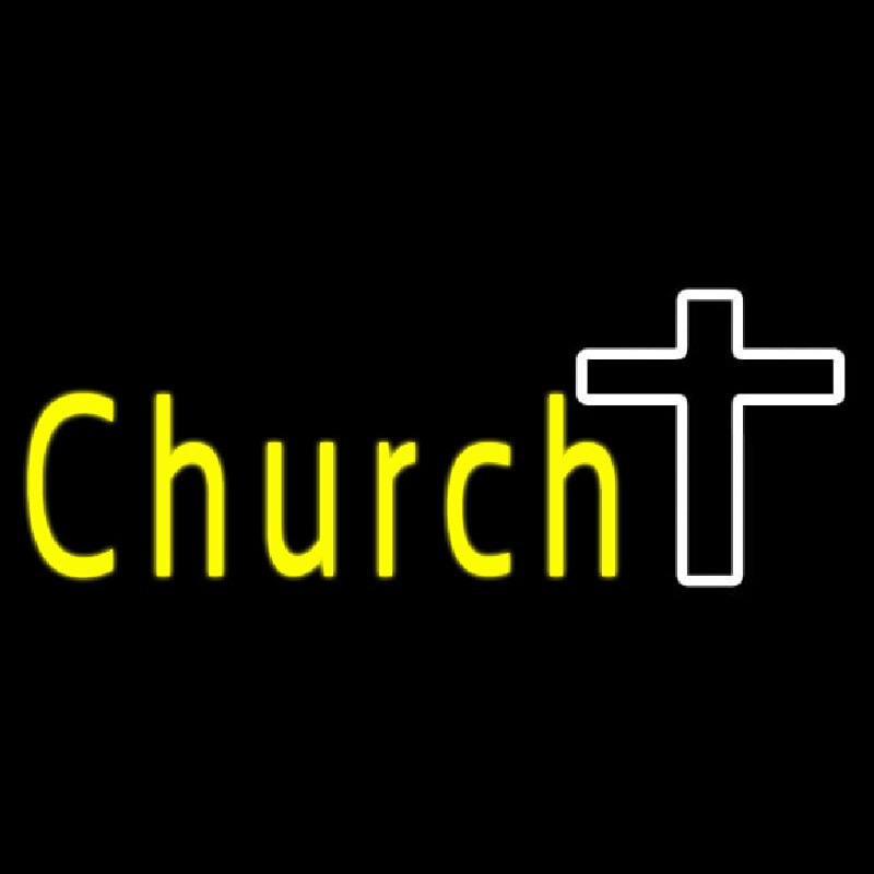 Custom Church With Cross Neon Sign USA