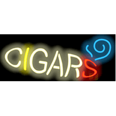 Custom Cigars Neon Sign USA