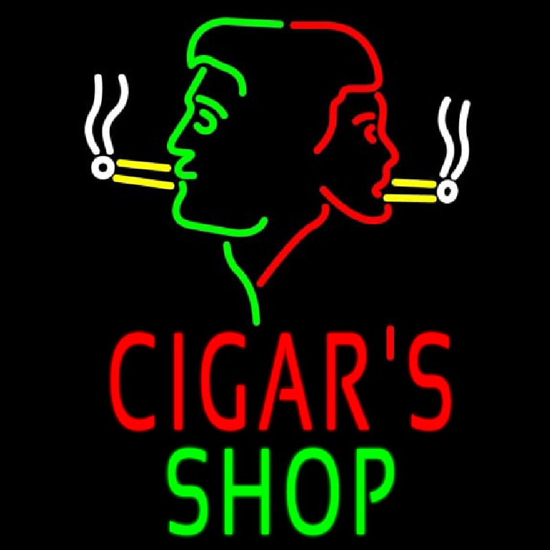 Custom Cigars Shop With Logo Neon Sign USA