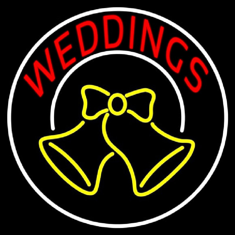 Custom Circle Weddings Bell Neon Sign USA