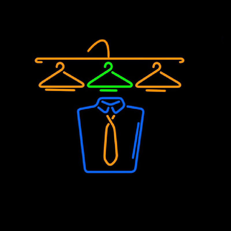 Custom Cleaners Logo With Shirts Neon Sign USA