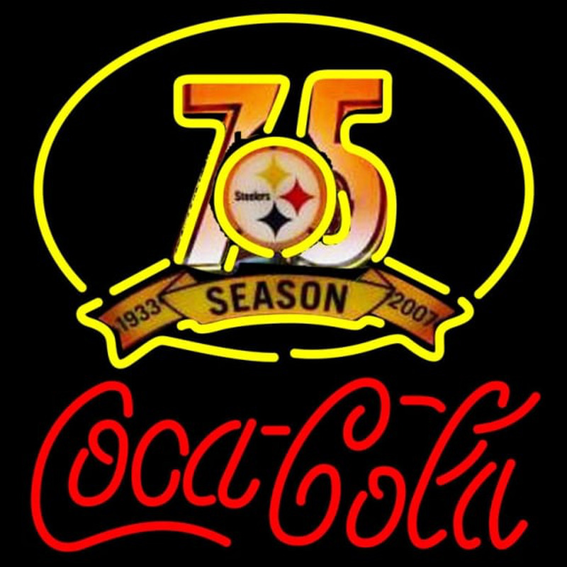 Custom Coca Cola Pittsburgh Steelers th Season Red Text NFL Neon Sign USA