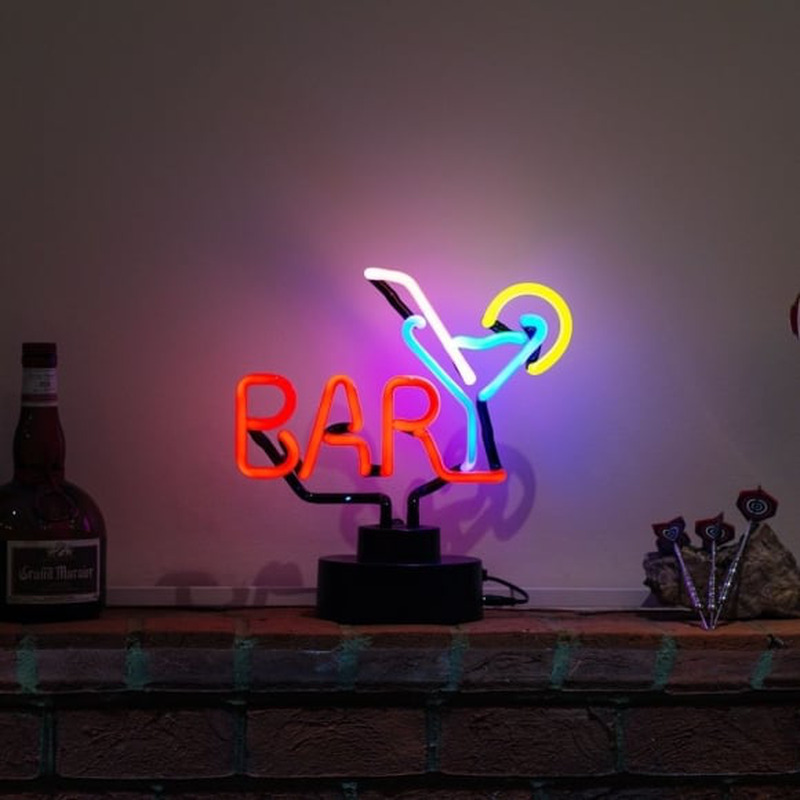 Custom Cocktail Bar Desktop Neon Sign