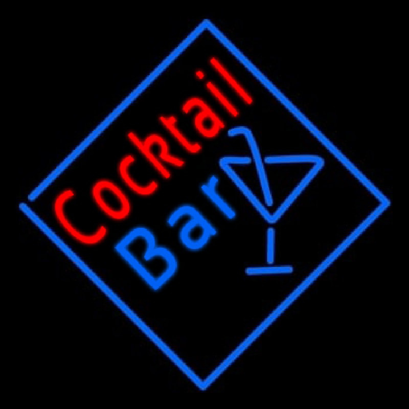 Custom Cocktail Bar With Wine Neon Sign USA