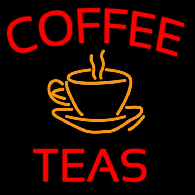 Custom Coffee Teas Neon Sign USA