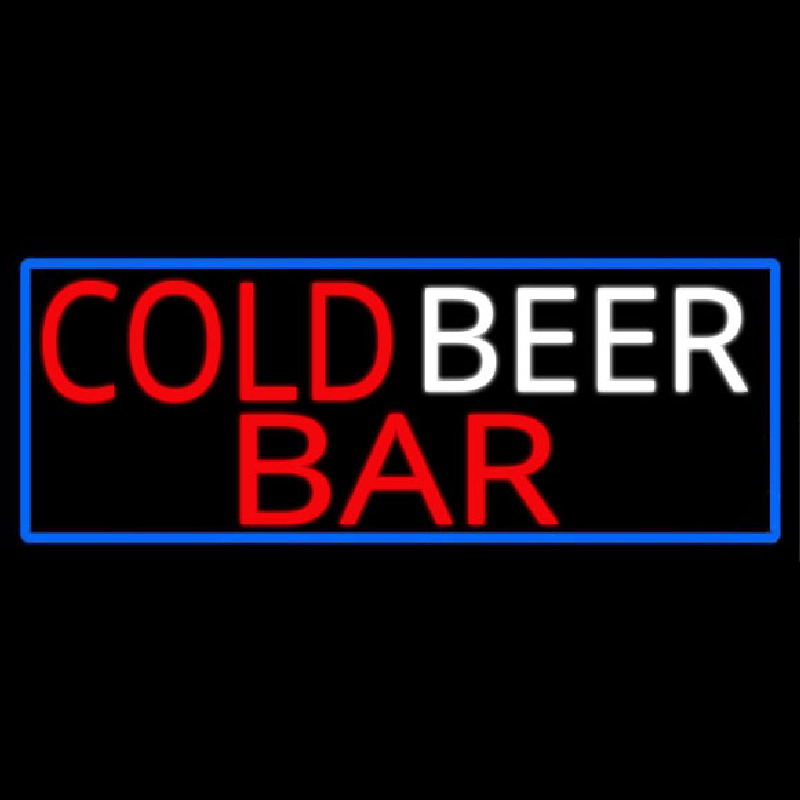 Custom Cold Beer Bar Neon Sign USA