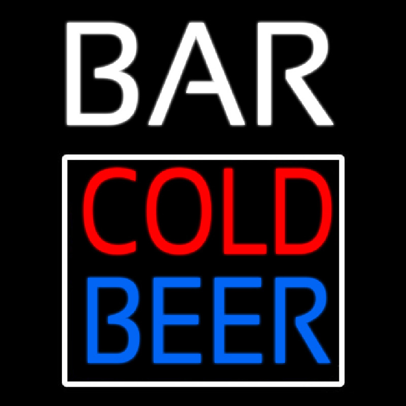 Custom Cold Beer Bar Neon Sign USA
