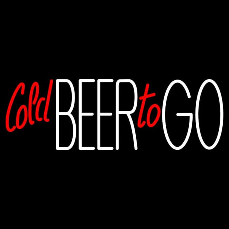 Custom Cold Beer To Go Neon Sign USA