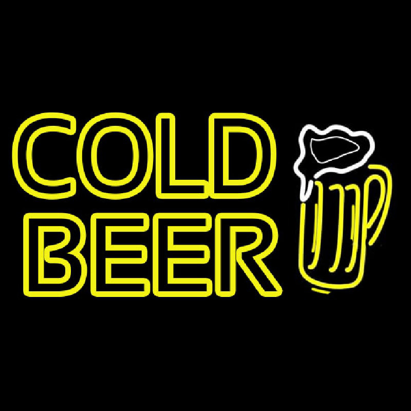 Custom Cold Beer With Beer Mug Neon Sign USA