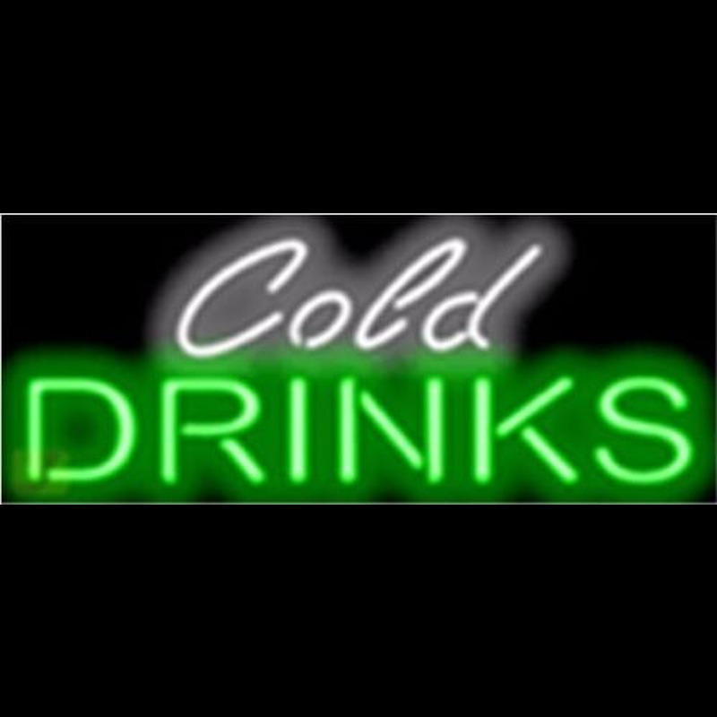 Custom Cold Drinks Barbeque Neon Sign USA