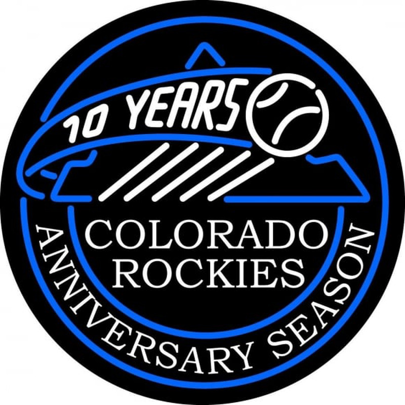 Custom Colorado Rockies Anniversary 2002 Logo MLB Neon Sign Neon Sign USA