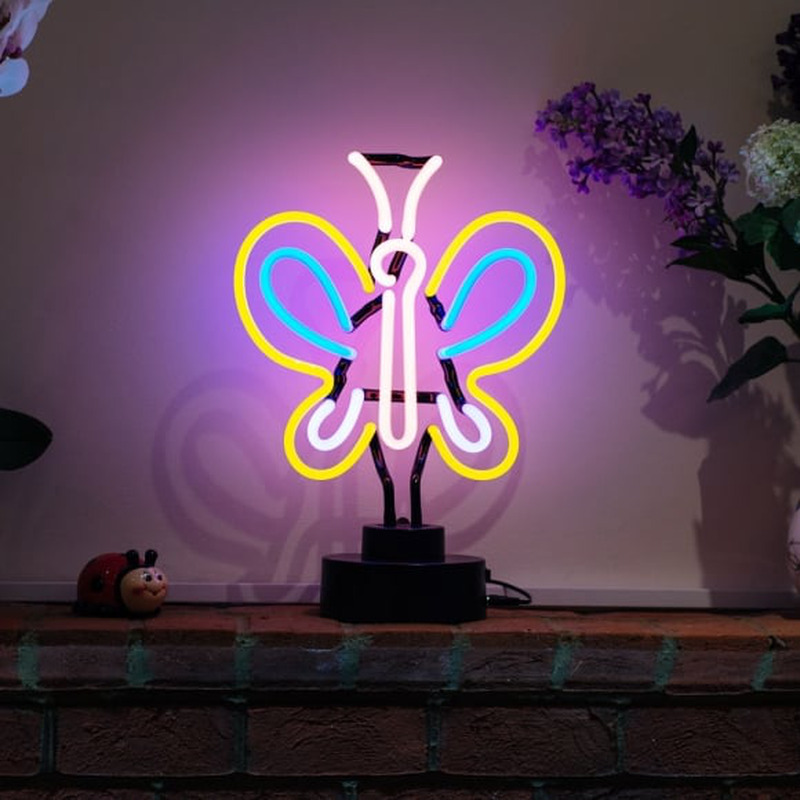 Custom Colorful Butterfly Desktop Neon Sign