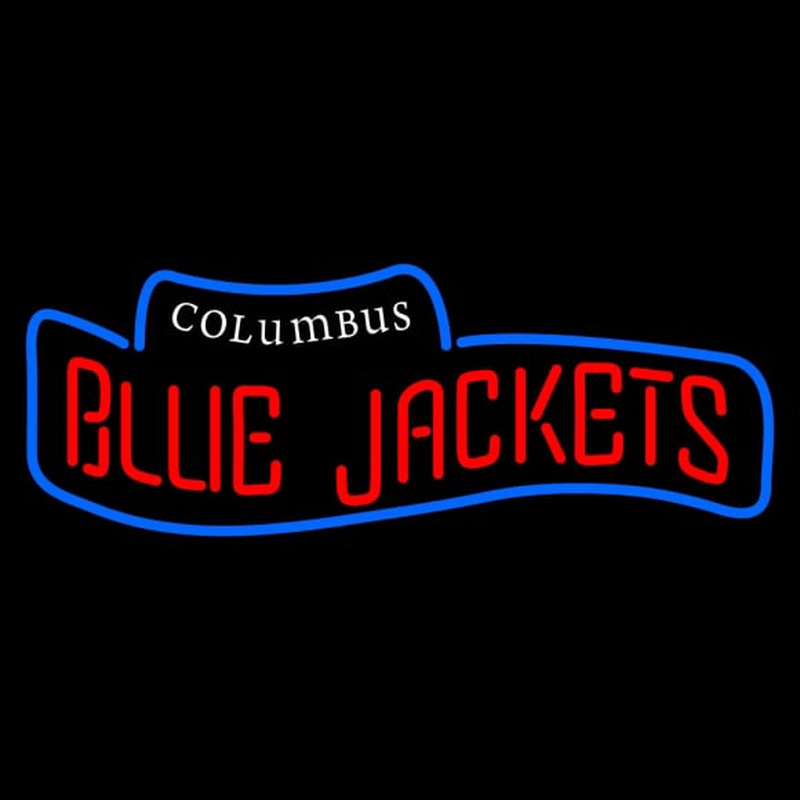 Custom Columbus Blue Jackets Wordmark Logo NHL Neon Sign Neon Sign USA