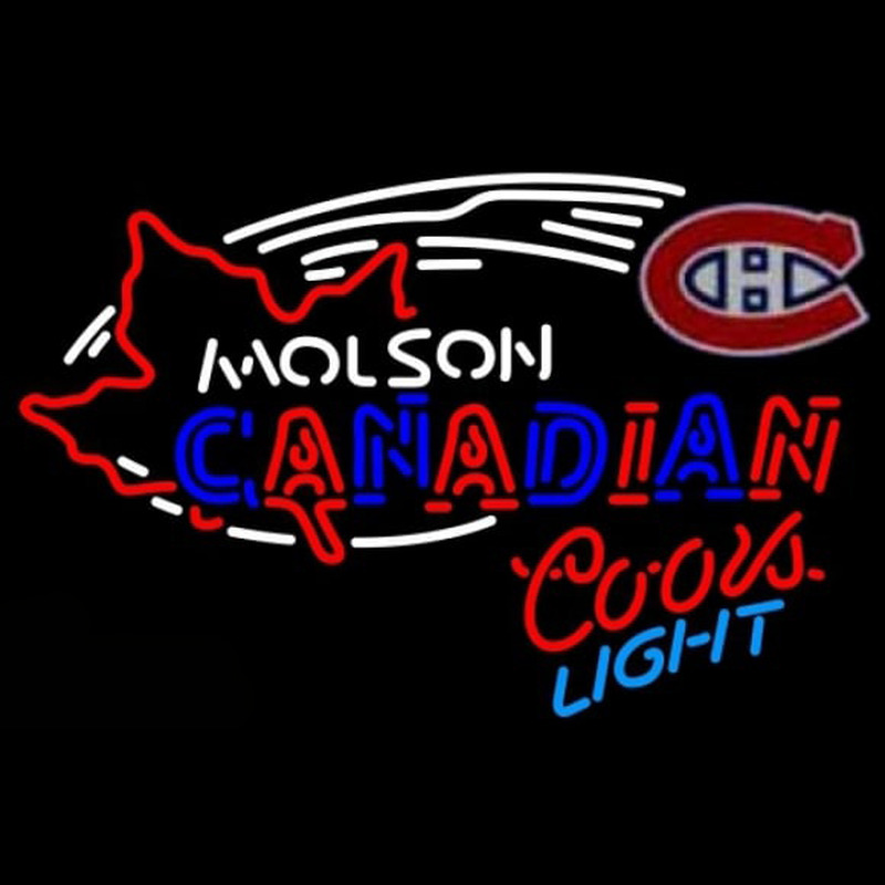 Custom Coors Light Molson Montreal Canadiens Hockey Beer Sign Neon Sign